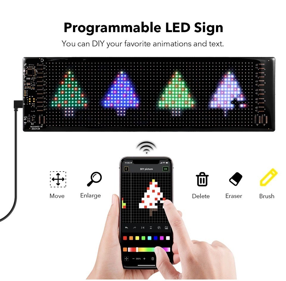 Customisable Animated Window Display LED Matrix Pixel Scrolling Screen