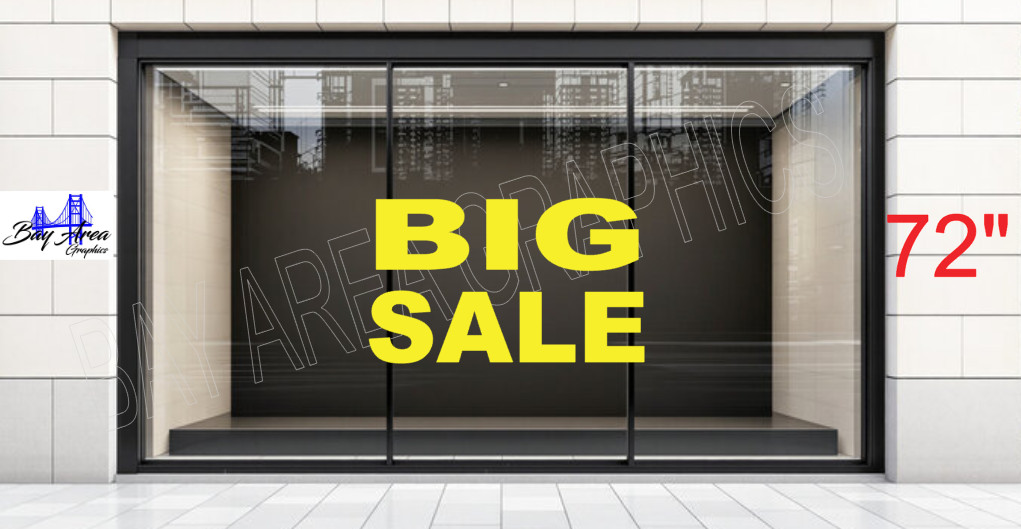 STORE BIG SALE SIGN VINYL DECAL WINDOW EXTERIOR WATERPROOF MADE WITH ORACAL 651