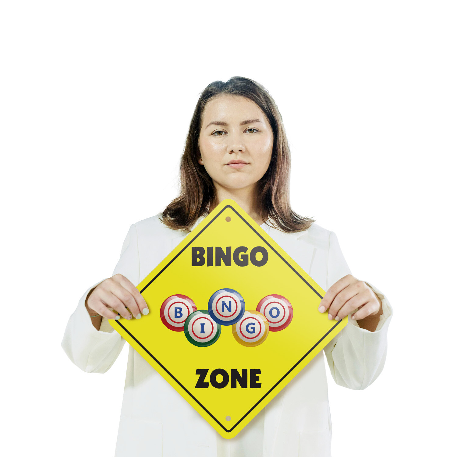 Bingo (3 Pack) Plastic Street Sign Crossing Warning Vintage Rustic Beware