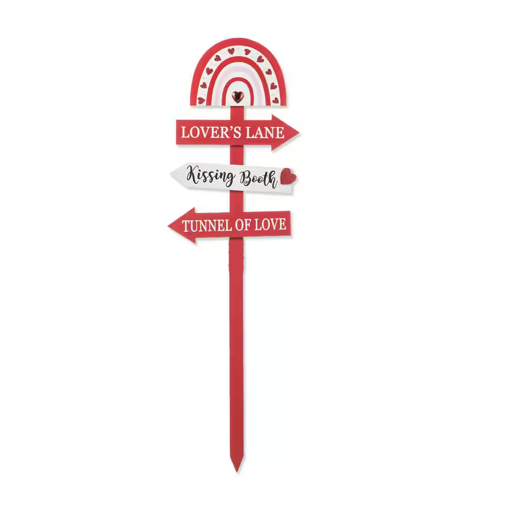 41.75 In. H Valentine&rsquo;S Wooden Rainbow Word Sign Patch and Yard Stake