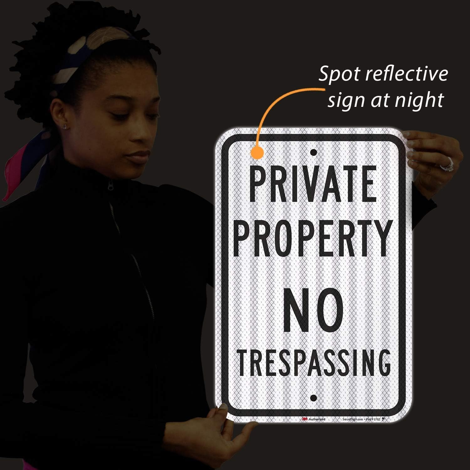 No Trespassing Signs Private Property, 12 X 18 Inches 3M High Intensity Grade Re