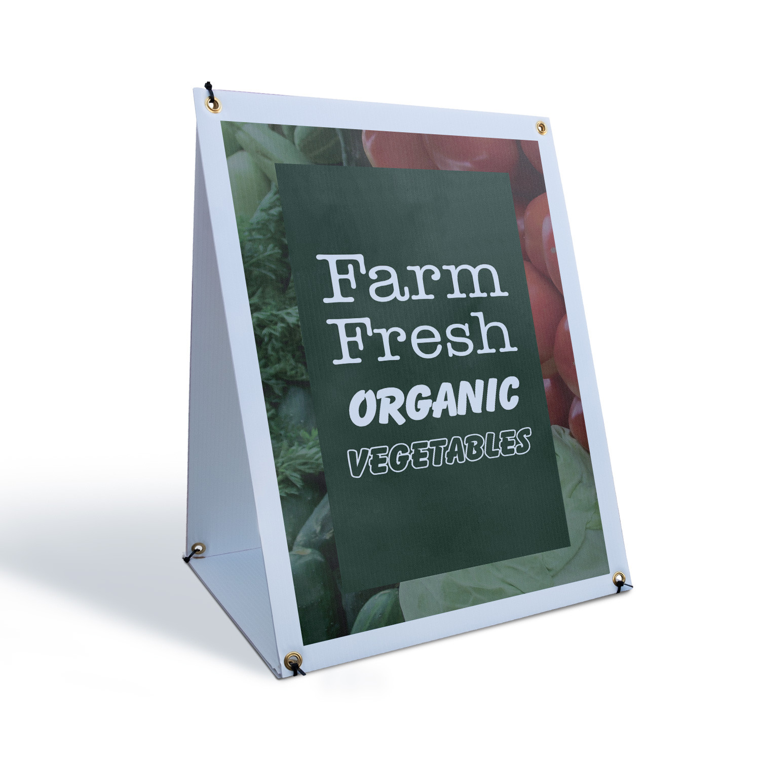 Farm Fresh Organic Vegetables A-Frame Sidewalk Sign Nutritious Choices Fresh