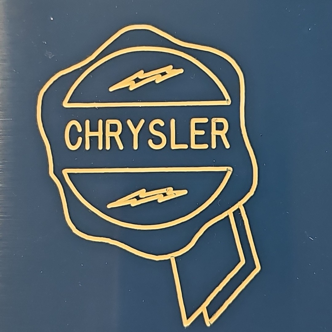 Chrysler Please Do Not Touch Sign 7 Inches Plastic Blue Read