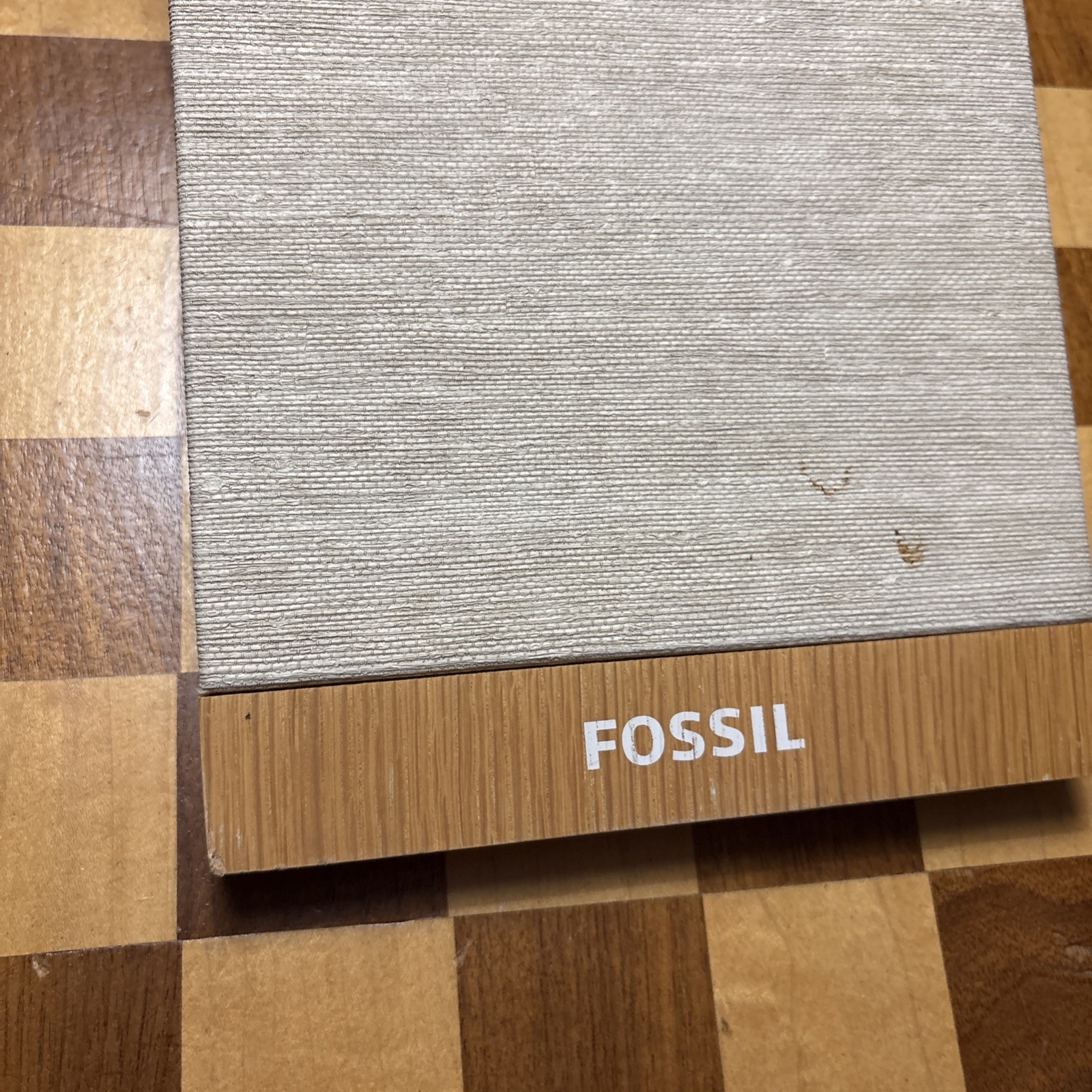 FOSSIL ® – Genuine Metal Store Rack Display Wooden Logo Promo Advertising Sign