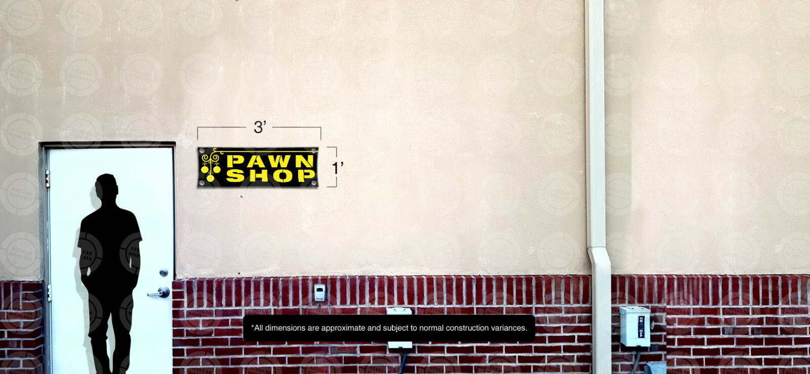 PAWN SHOP Banner Sign Antique Vinyl Display Trade Poster Thrift Store Buy Sell