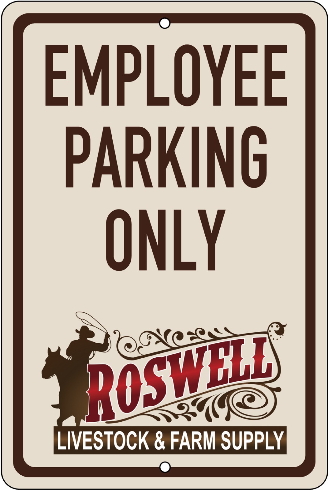 Custom Made Employee Parking Only in Any Color UV Protected 8&Prime;x12&Prime; Aluminum Sign