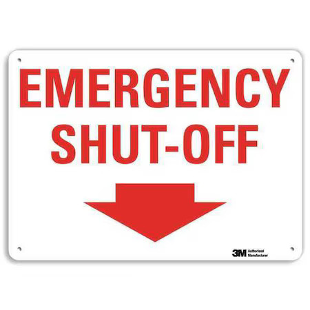 Lyle U7-1141-Na_14X10 Emergency Shut-Off, 10 In X 14 In, Horizontal Rectangle,