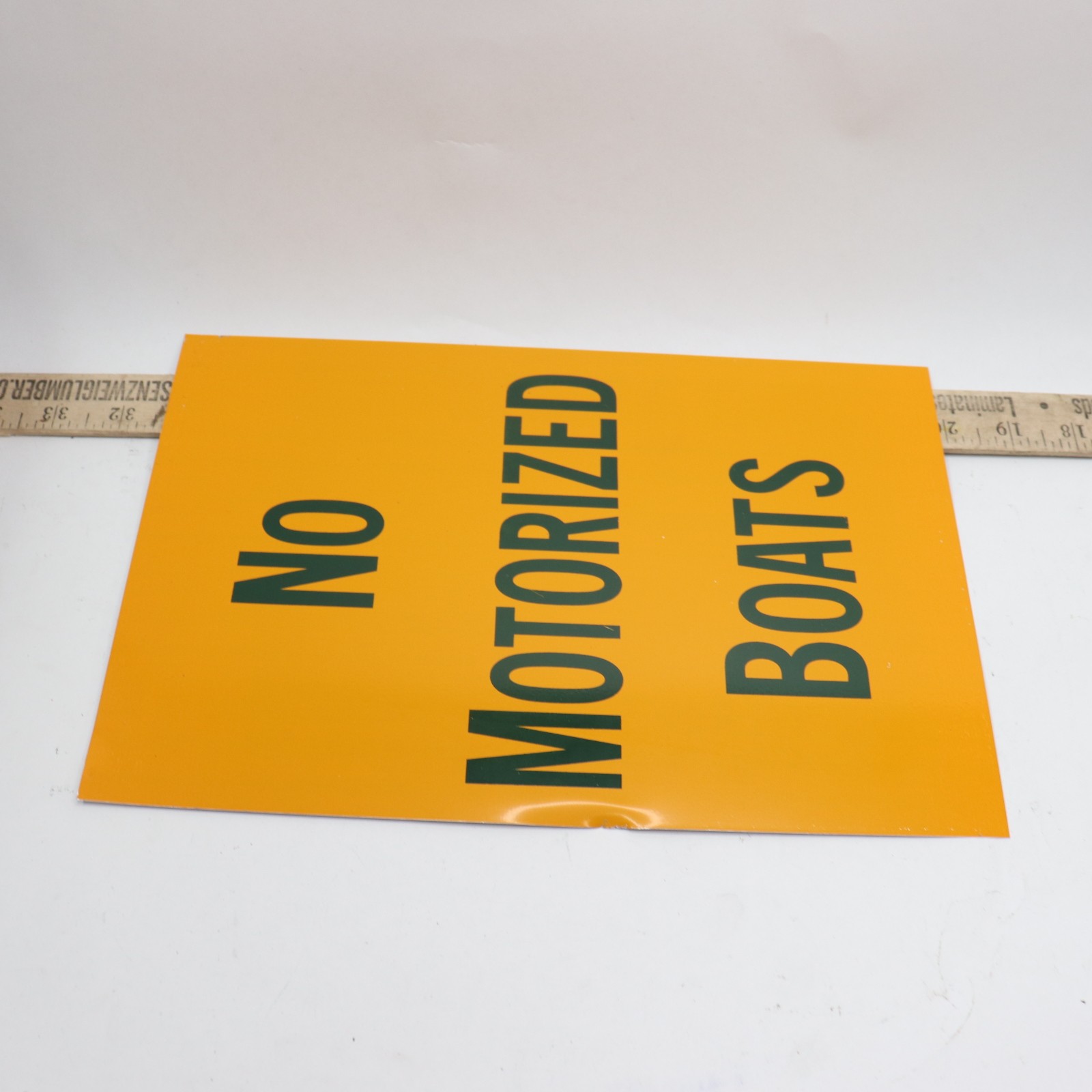 No Motorized Boats Sign Aluminum 11-1/4&Prime; X 7-1/2&Prime;