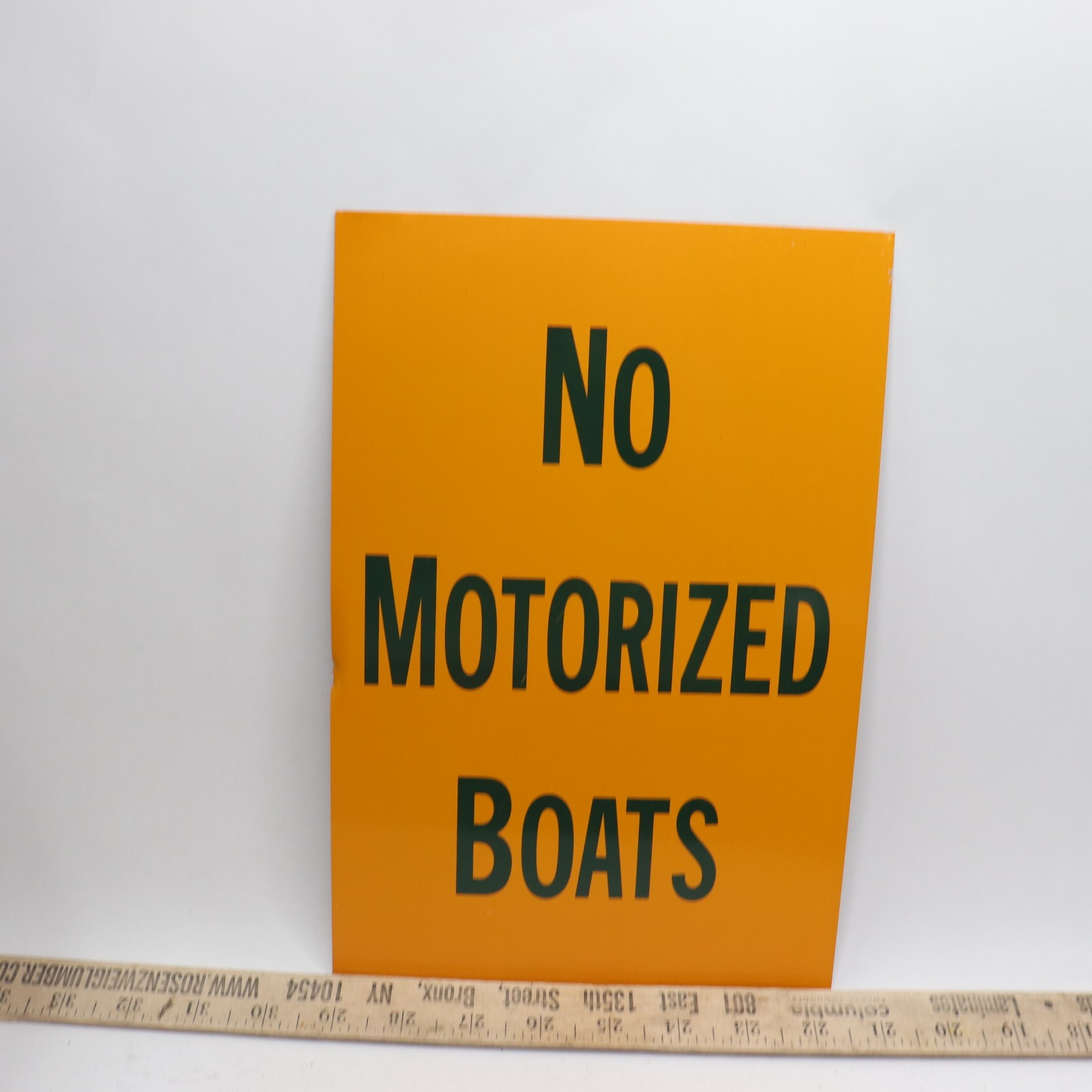 No Motorized Boats Sign Aluminum 11-1/4&Prime; X 7-1/2&Prime;