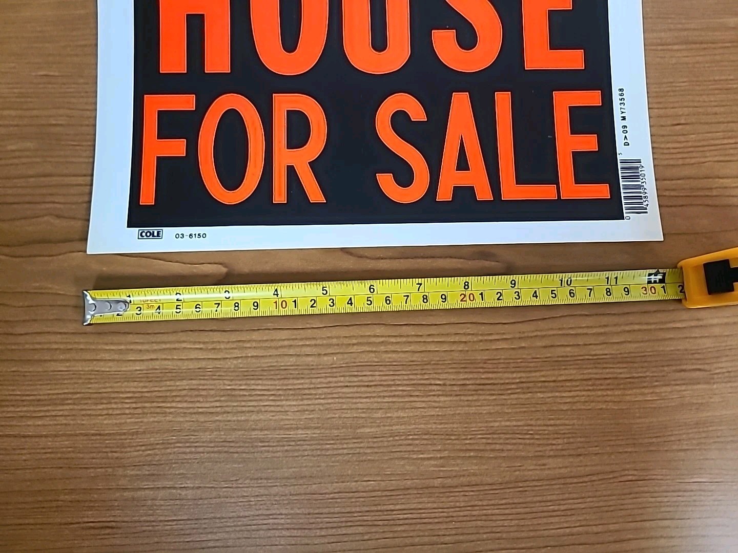2 House For Sale Signs 8” x 12&Prime; Cole Co., White Black Orange (Set Of 2)