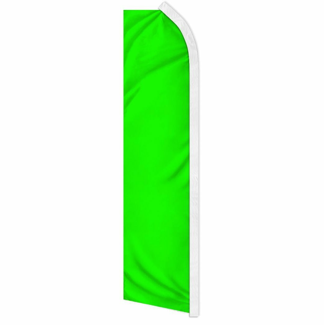 « NEON GREEN » advertising super flag swooper banner business solid color verde