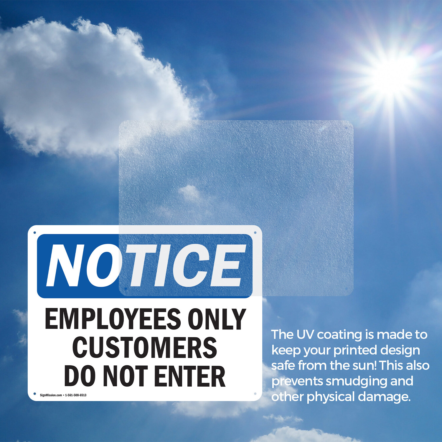 (2 Pack) Employees Only Customers Do Not Enter OSHA Notice Sign Decal Metal