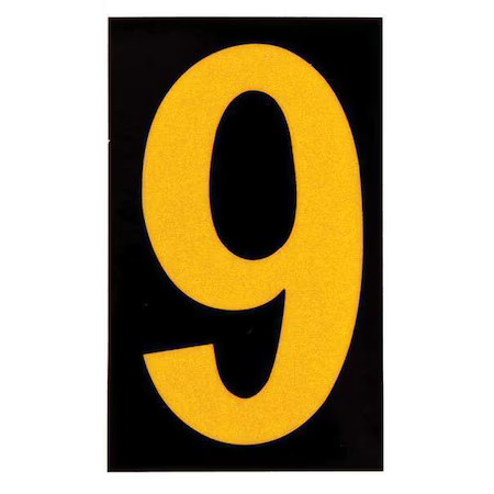 Brady 5890-9 Numberlabel, 1-7/8Inh, 1-3/8Inw, Pk25