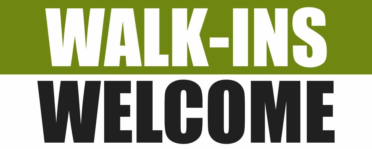 WALK-INS WELCOME Advertising Banner Vinyl Mesh Sign Open New Store Grand Opening