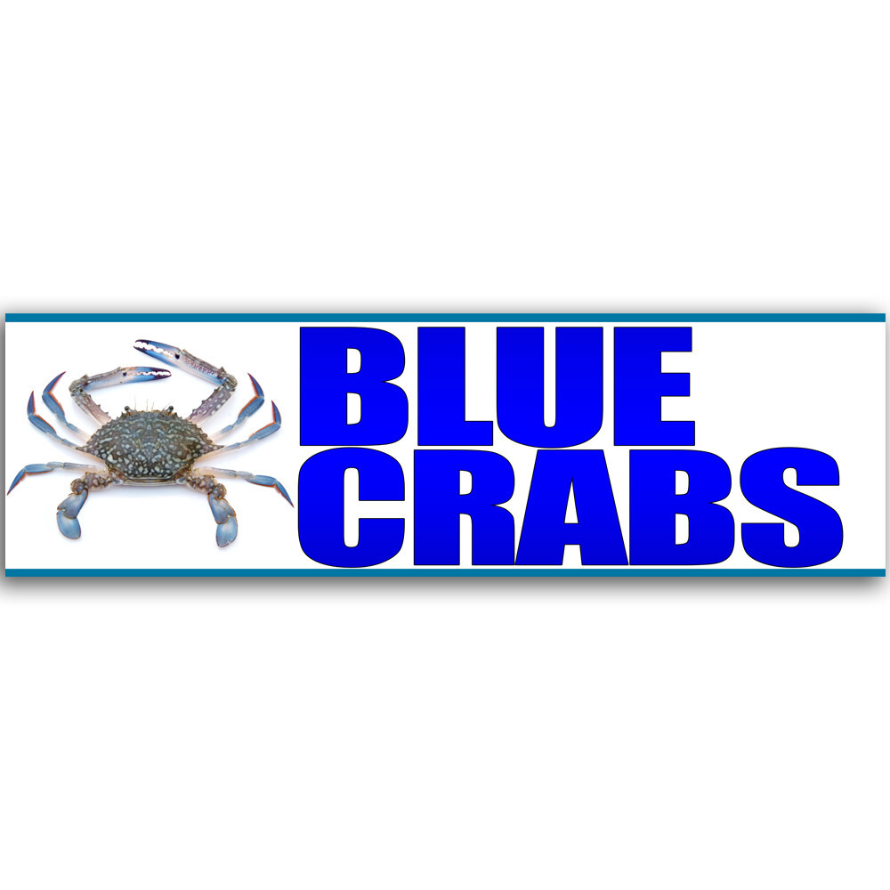 Blue Crabs Vinyl Banner with Optional Sizes (Made in the USA)