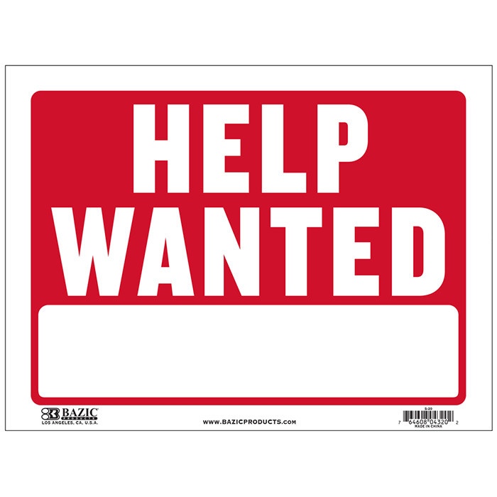 2 Pack – HELP WANTED Sign 9 inch x 12 inch Bright and Highly Visible – Fast SHIP
