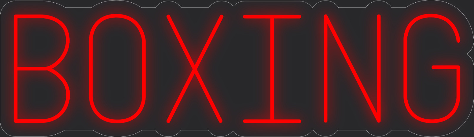 Boxing Neon LED Sign Business Wall Decor Lighted Store Sign 36 x 11 in.
