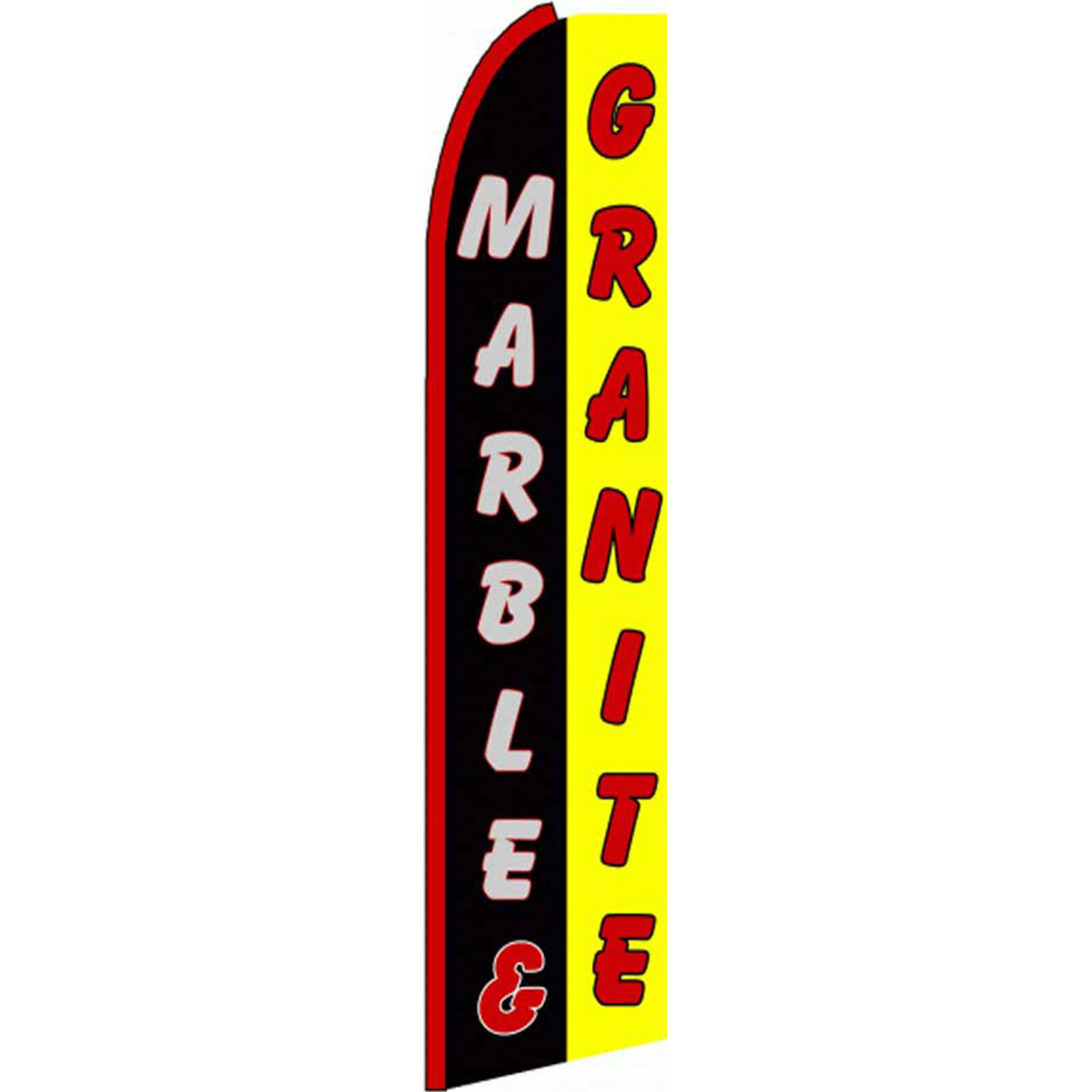 Marble & Granite Black 3 ft X 11 1/2 ft Swooper Flag (Hardware Sold Separately)
