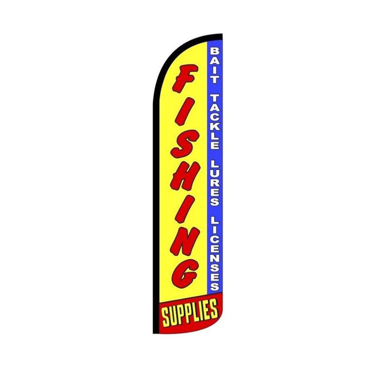 Fishing Supplies Swooper Flutter Windless Feather Flag | 3ft W x 11.5ft Tall