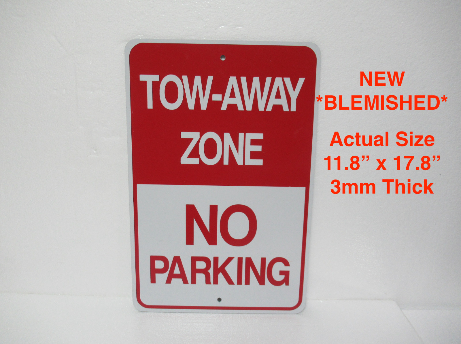 4-pack 12&Prime;x18&Prime; inch TOW AWAY ZONE NO PARKING Aluminum Sign Heavy Gauge 3mm Thick