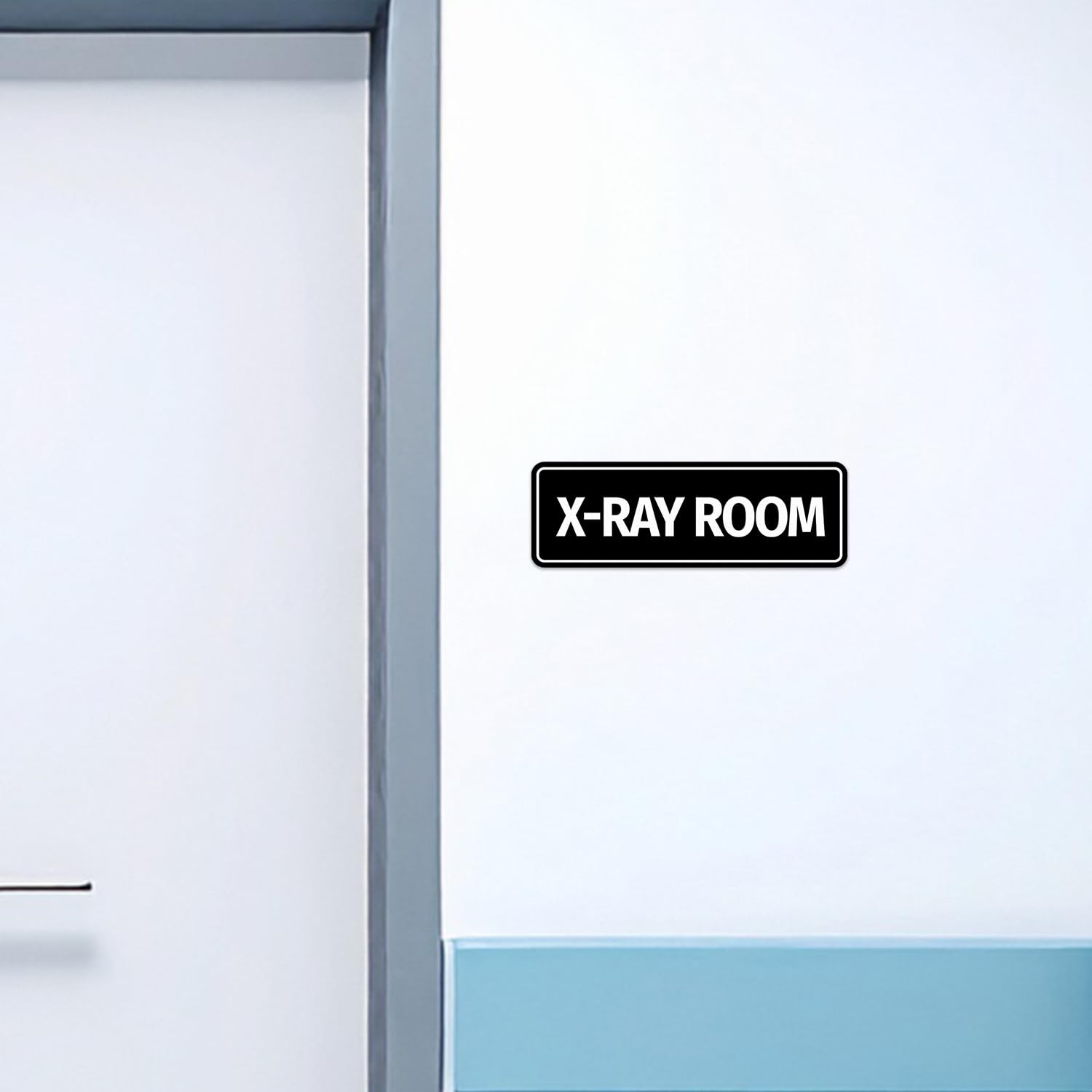 Large Standard XRay Room Warning Sign Brushed Silver High Quality Material