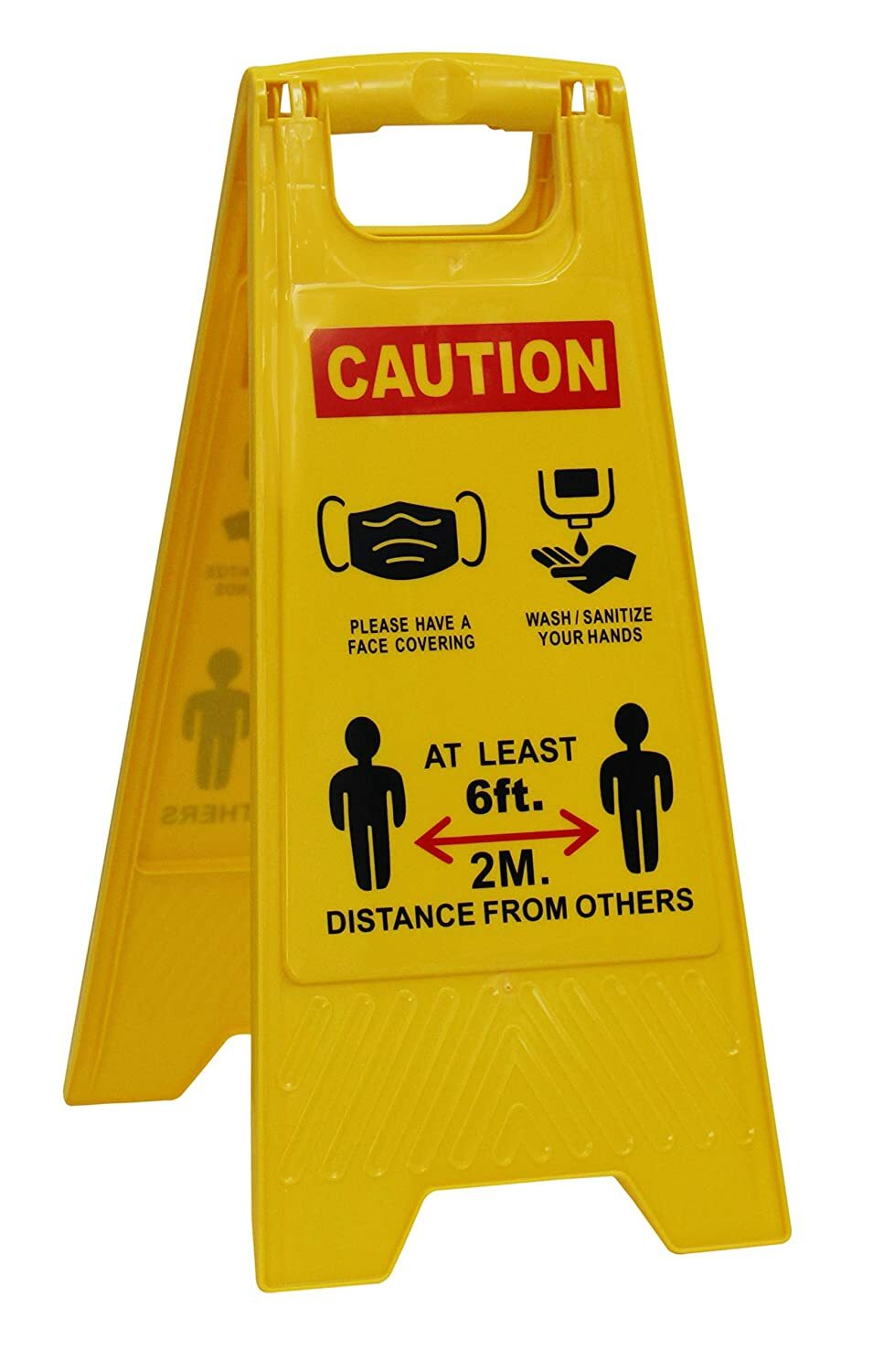 RK-Safety Floor Sign, 3 in 1 Pandemic sign with Maintain social distancing, 1EA