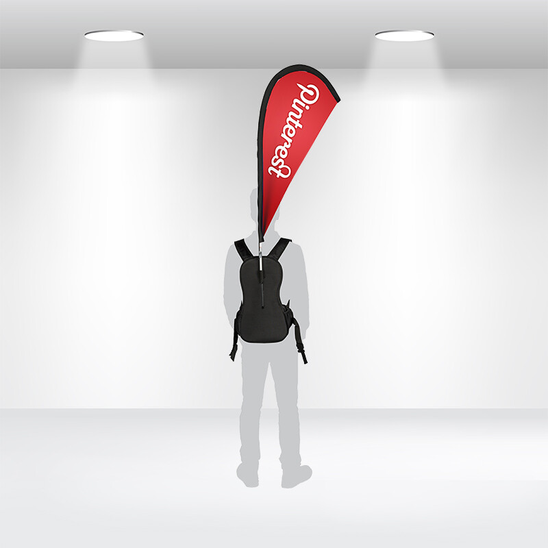 Advertising Feather & Teardrop Flags – Backpack Tradeshow Flags