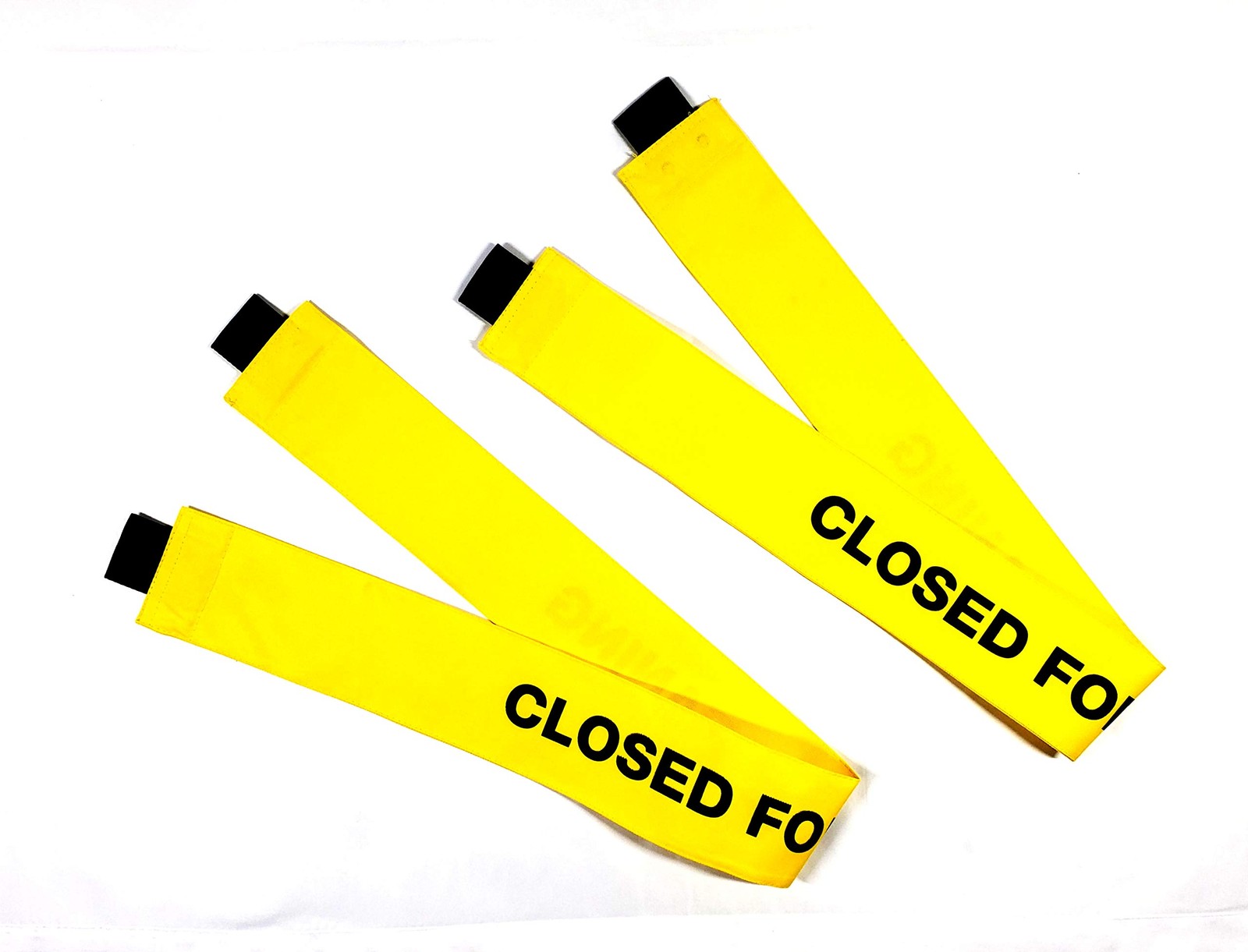 Restroom Closed for Cleaning Sign Magnetic Ends 2 Pack Bilingual 42&Prime;x3.5&Prime;