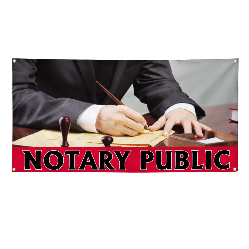 Vinyl Banner Multiple Sizes Notary Public Outdoor Advertising Printing B Outdoor