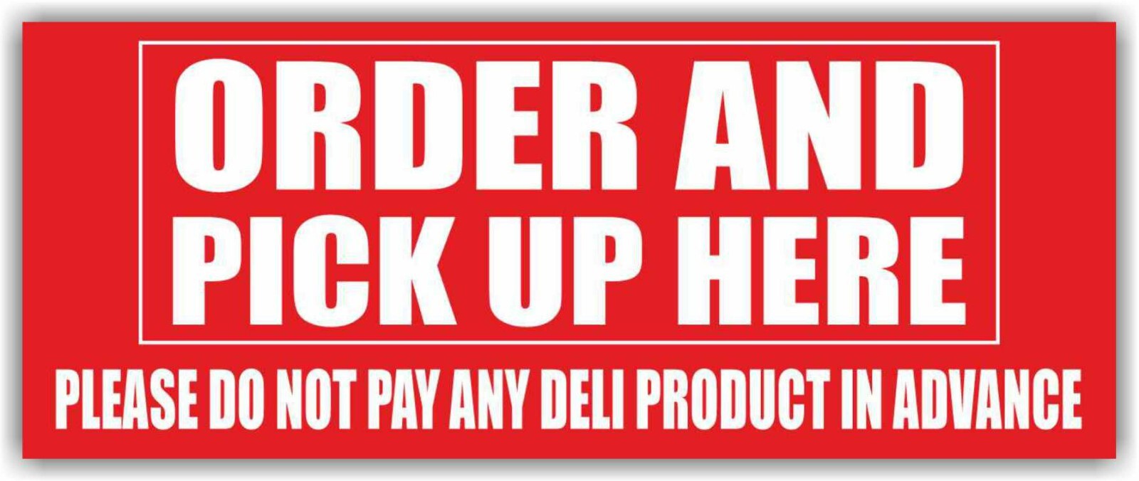 ORDER AND PICK UP HERE Advertising Banner Vinyl Mesh Sign checkout shop retail