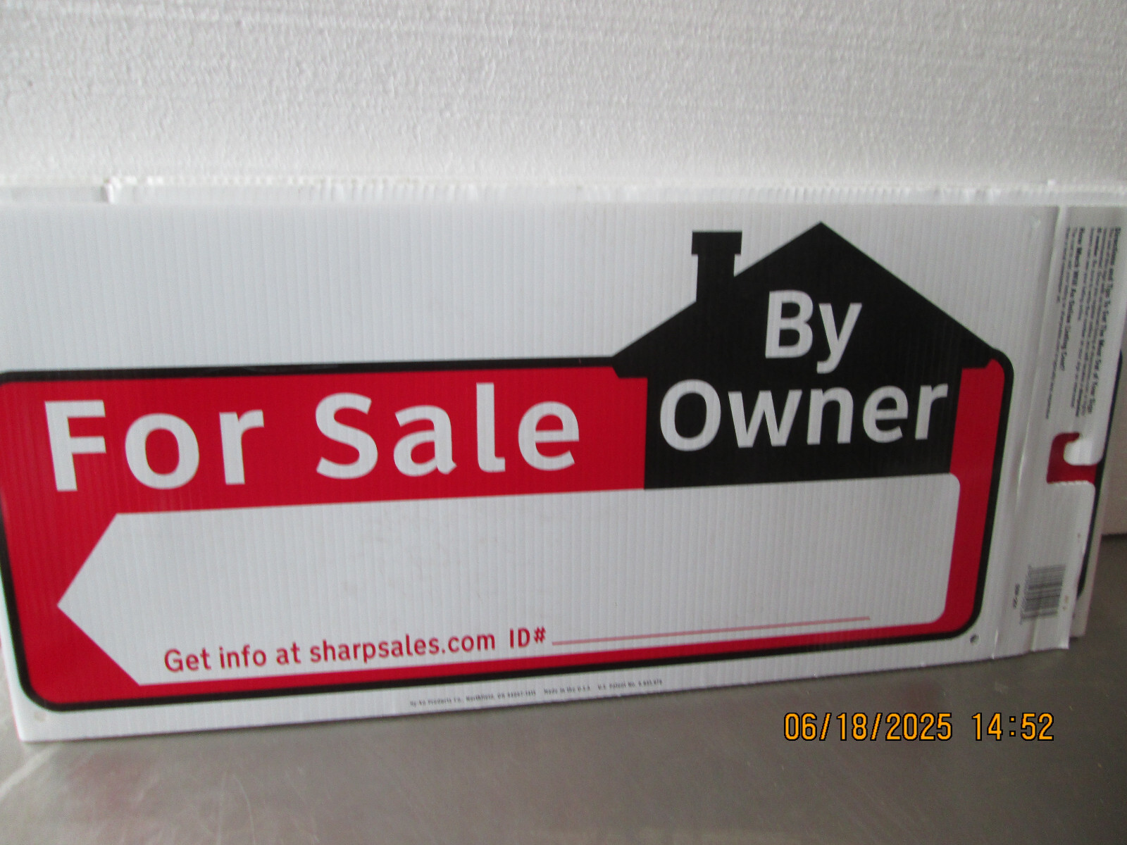 3 HY-KO Products For Sale By Owner Sign 10&Prime; x 20&Prime; SP-201
