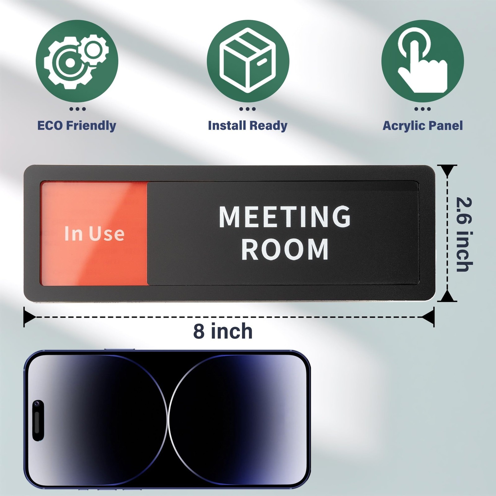 Office Room Door Sign Do Not Disturb,Versatile In-Use/Available Slider Sign f…