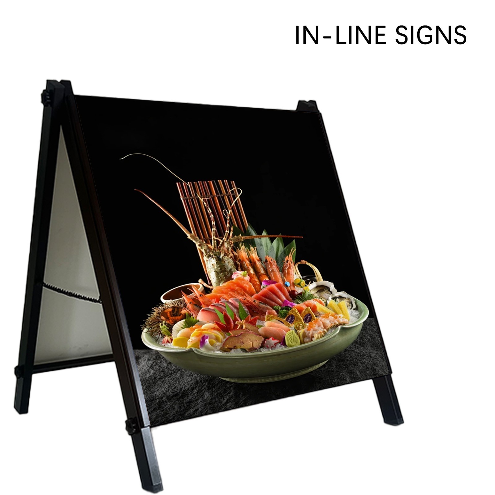 A-Frame Sidewalk Sign Board Curb Sign in Double Sided Display Foldable