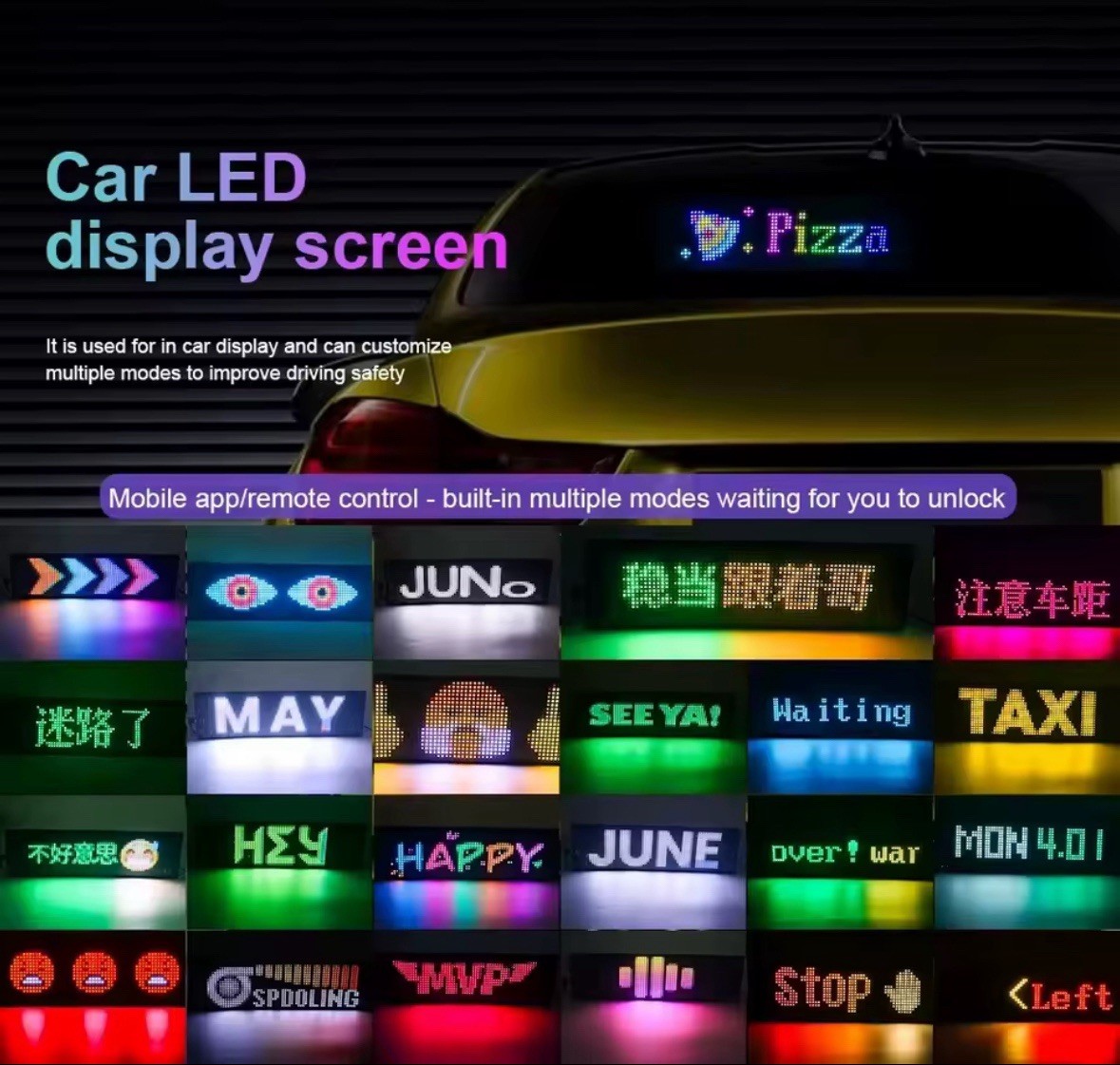 LED Matrix Pixel Display Screen Scrolling Message Sign App Control RGB