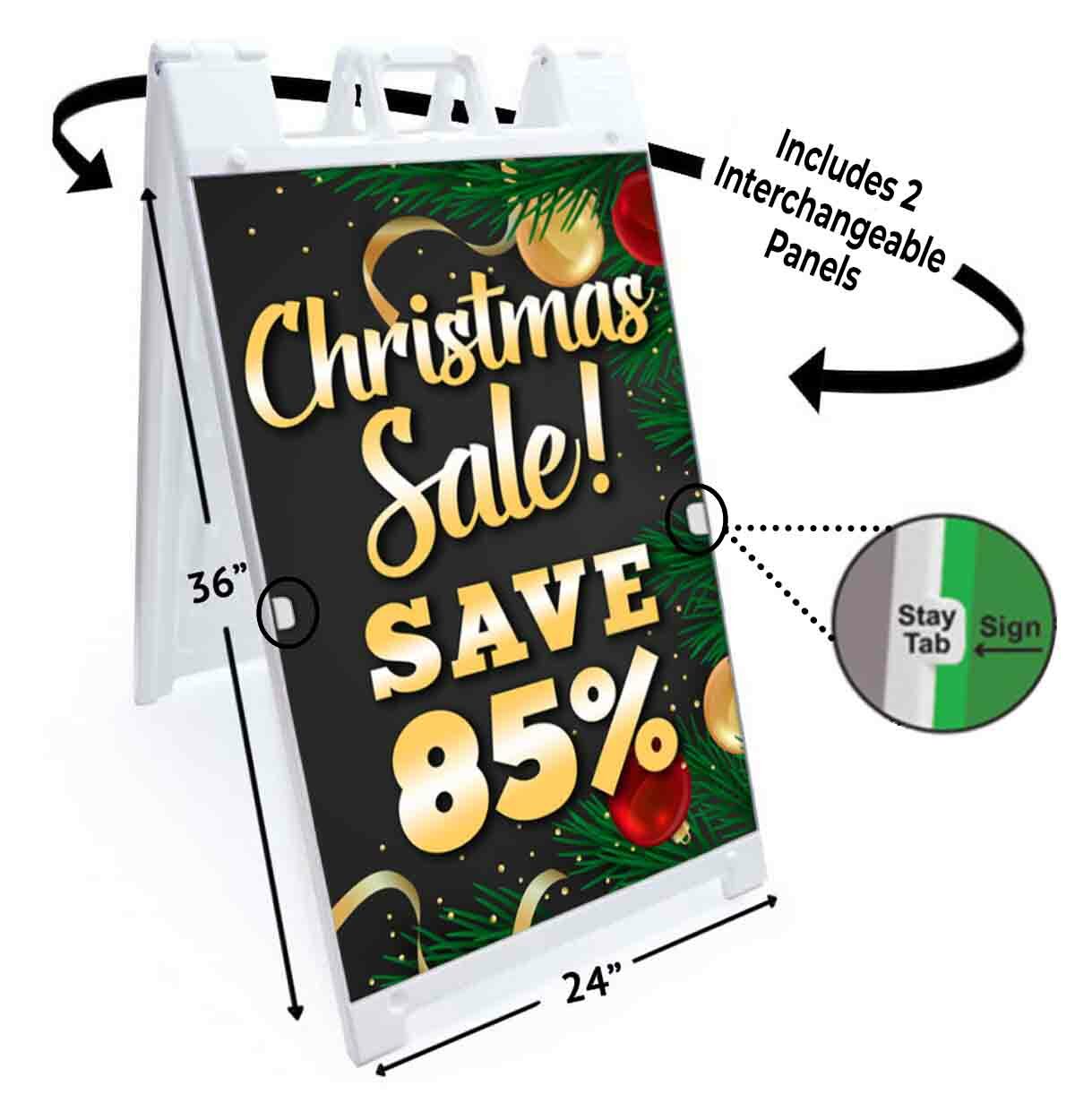 CHRISTMAS SALE SAVE 85% Signicade 24×36 A Frame Sidewalk Sign Double Sided