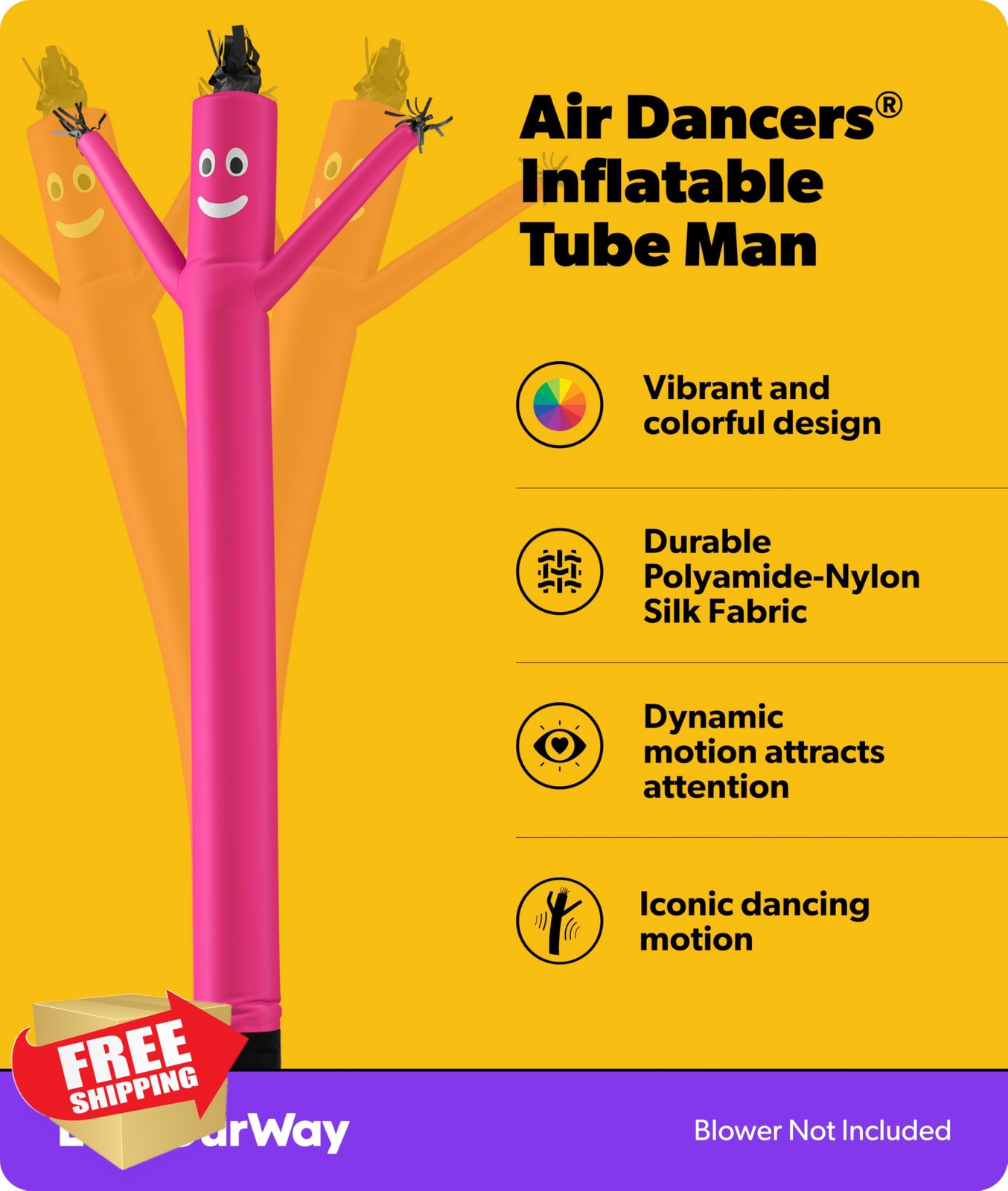 LookOurWay Air Dancer 20ft Pink Attachment