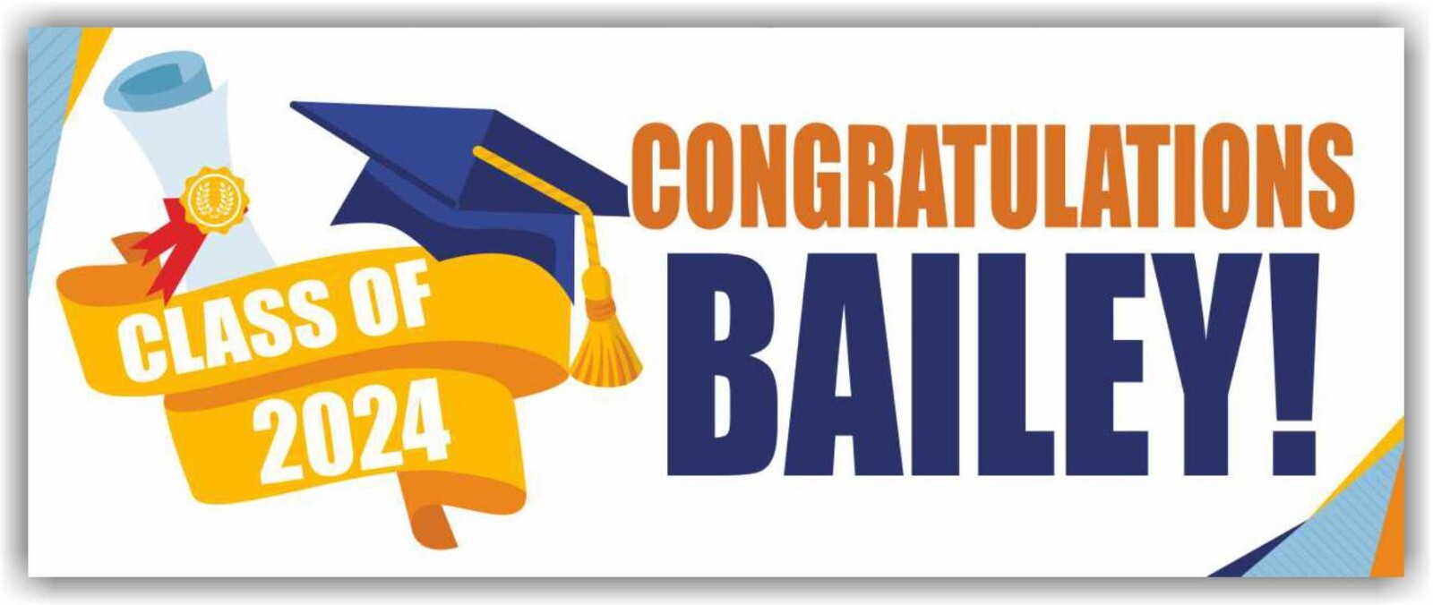 CLASS OF 2024 Advertising Banner Vinyl Mesh Sign School University Graduate