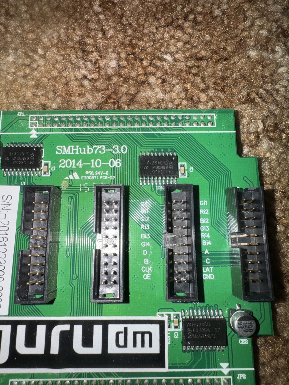 1- LED Sign Hub Card Signtronix Guru HUB 73 4 line output