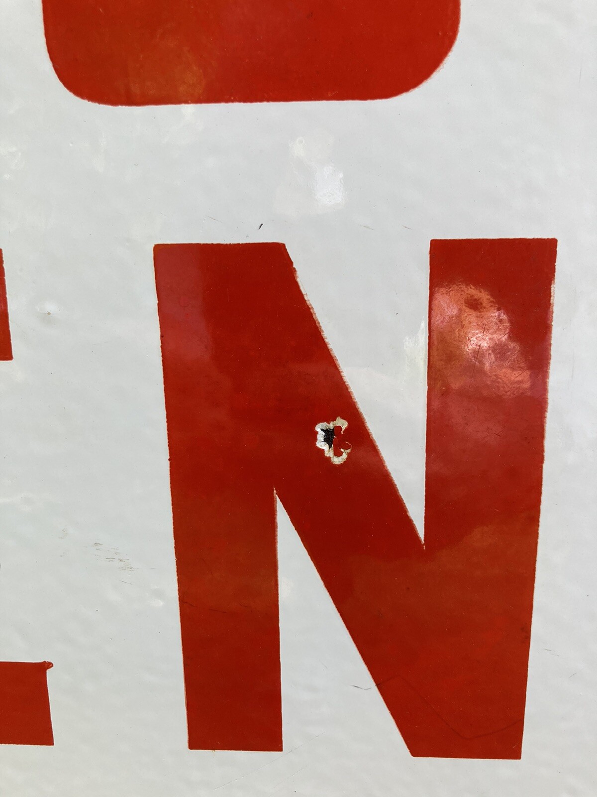 Antique 1950s One Way Do Not Enter Porcelain Sign 28” X 20” Glossy