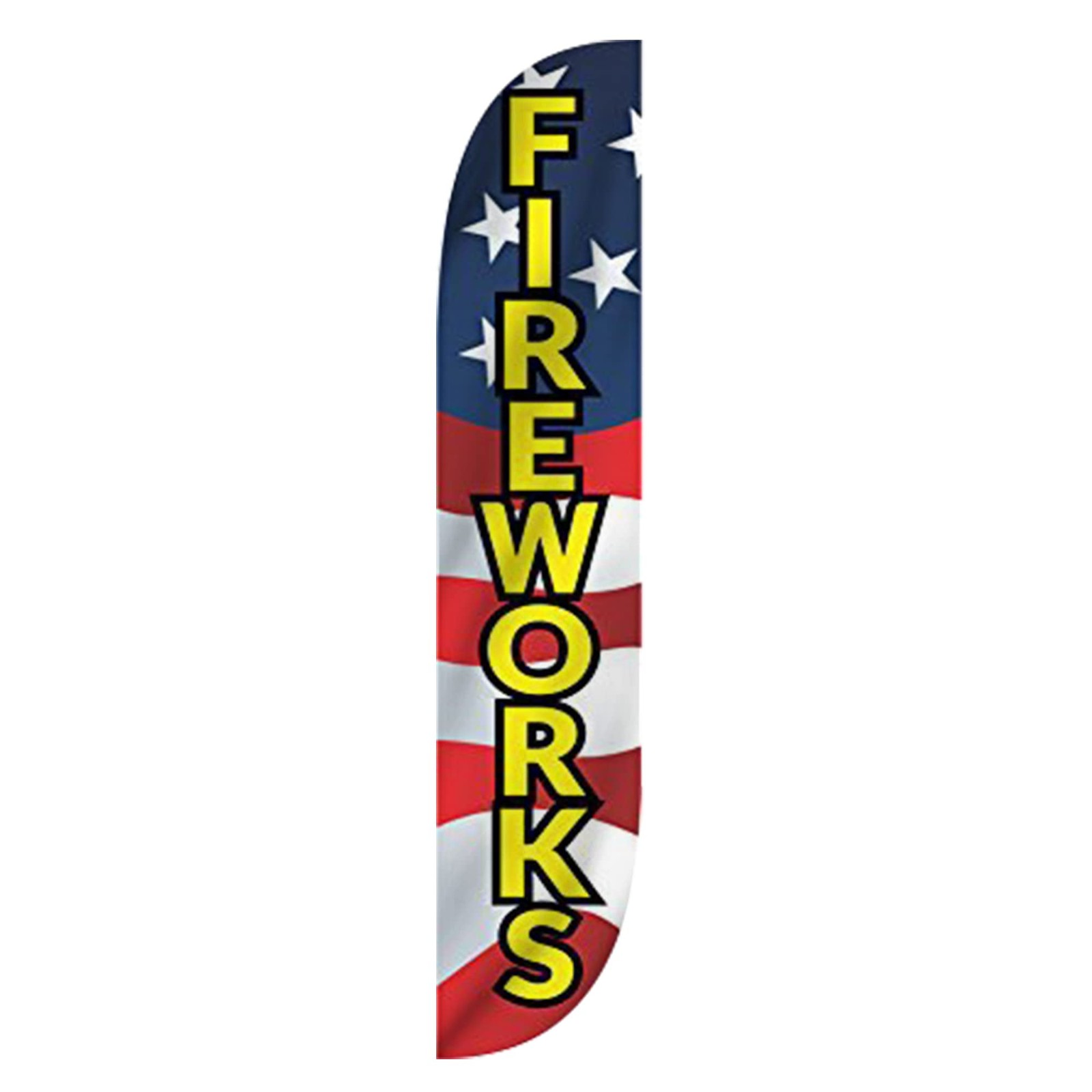 Lookourway Fireworks American Flag Usa Feather Complete Set Poles And Ground