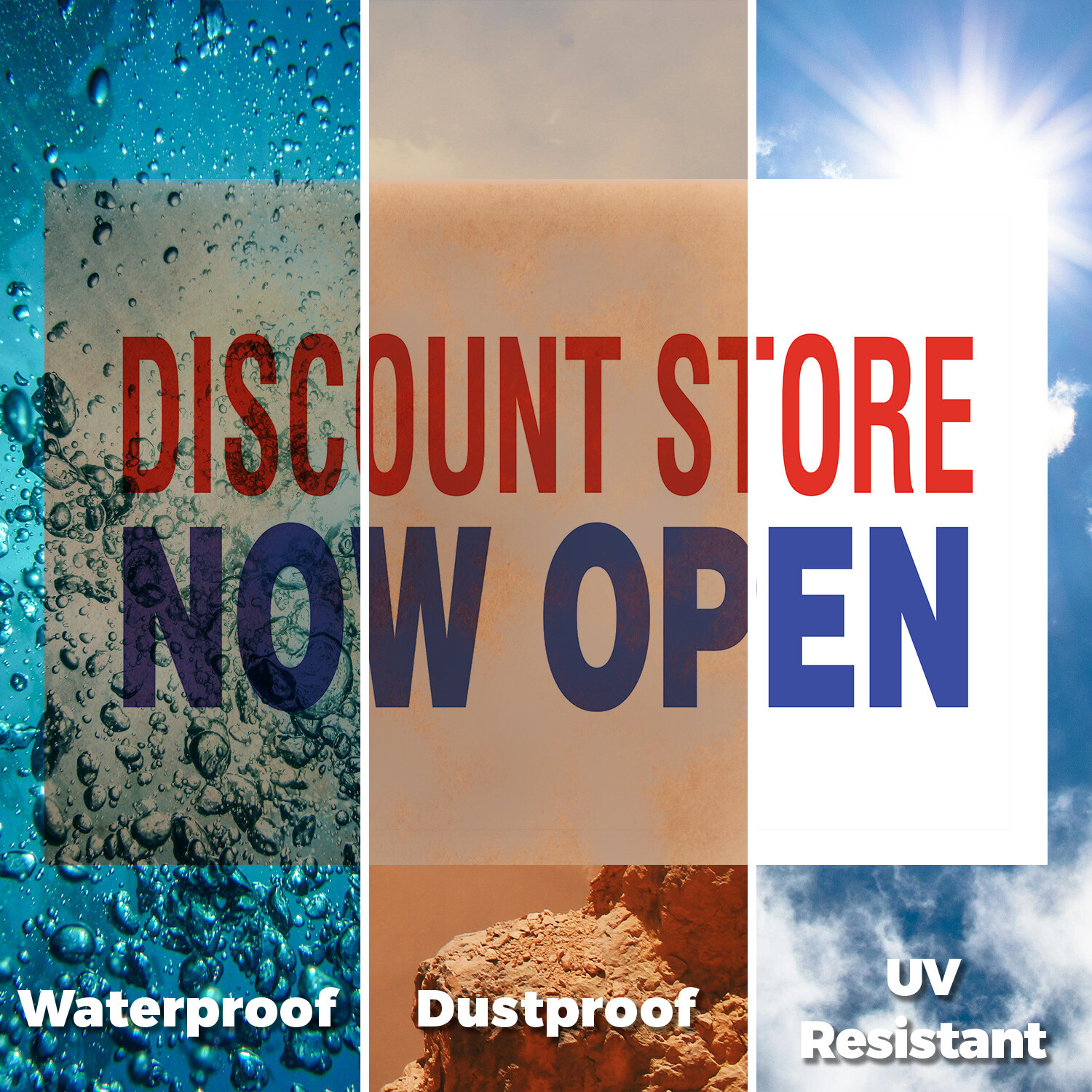Discount Store Now Open Yard Sign Affordable Shopping, Grand Opening, Promotions