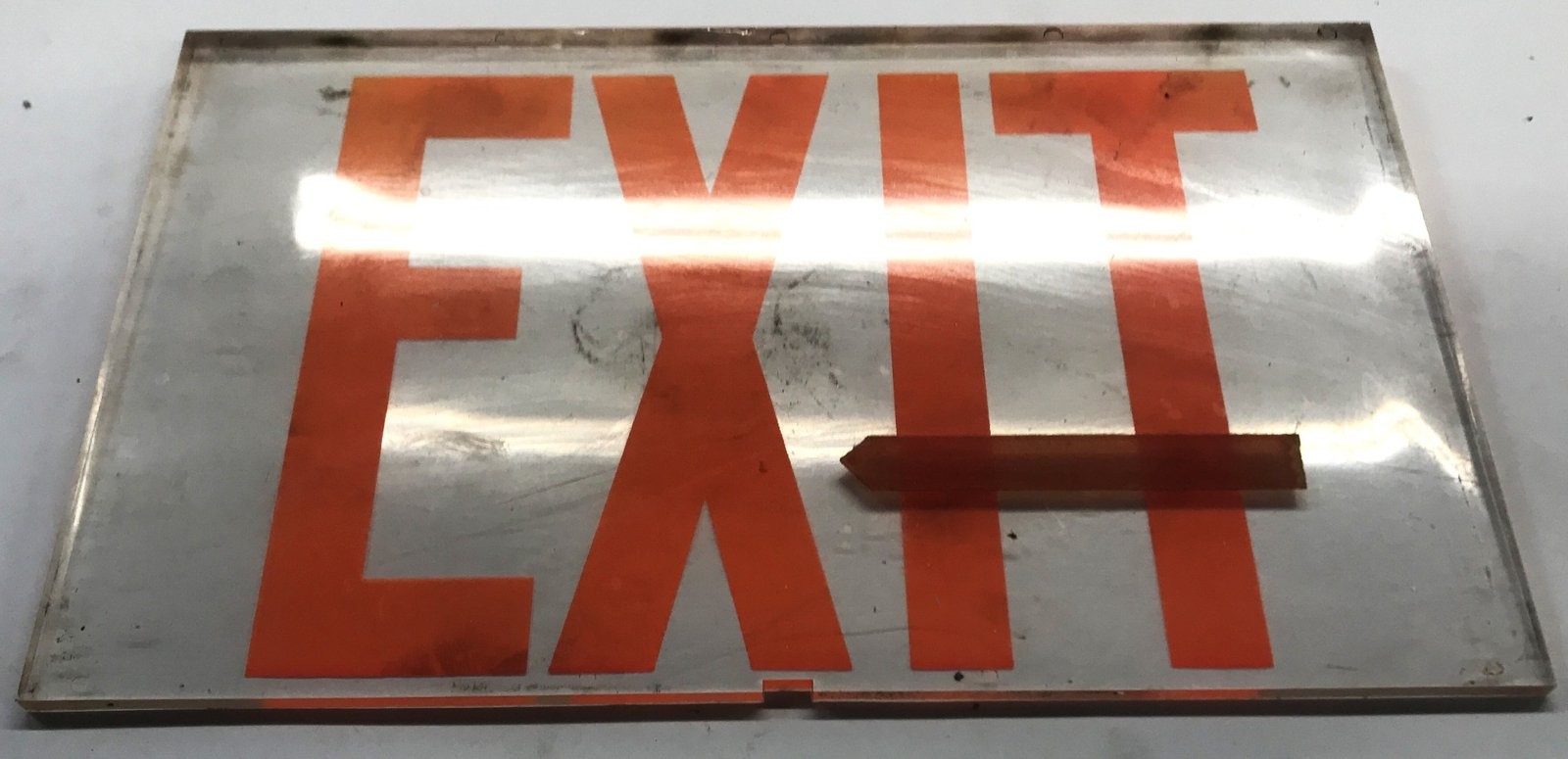 Unbranded Tapered Exit Sign 12&Prime; X 8&Prime; X 2&Prime; Inch USED