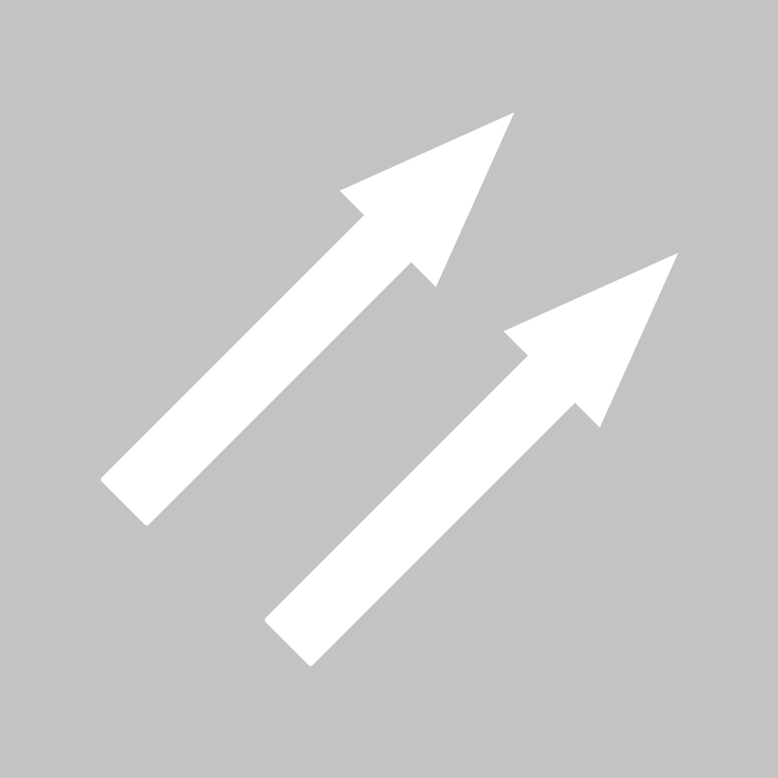 8 x 2 inch White Arrow Sign Stickers, 12 Pack Waterproof PVC Removable Self A…