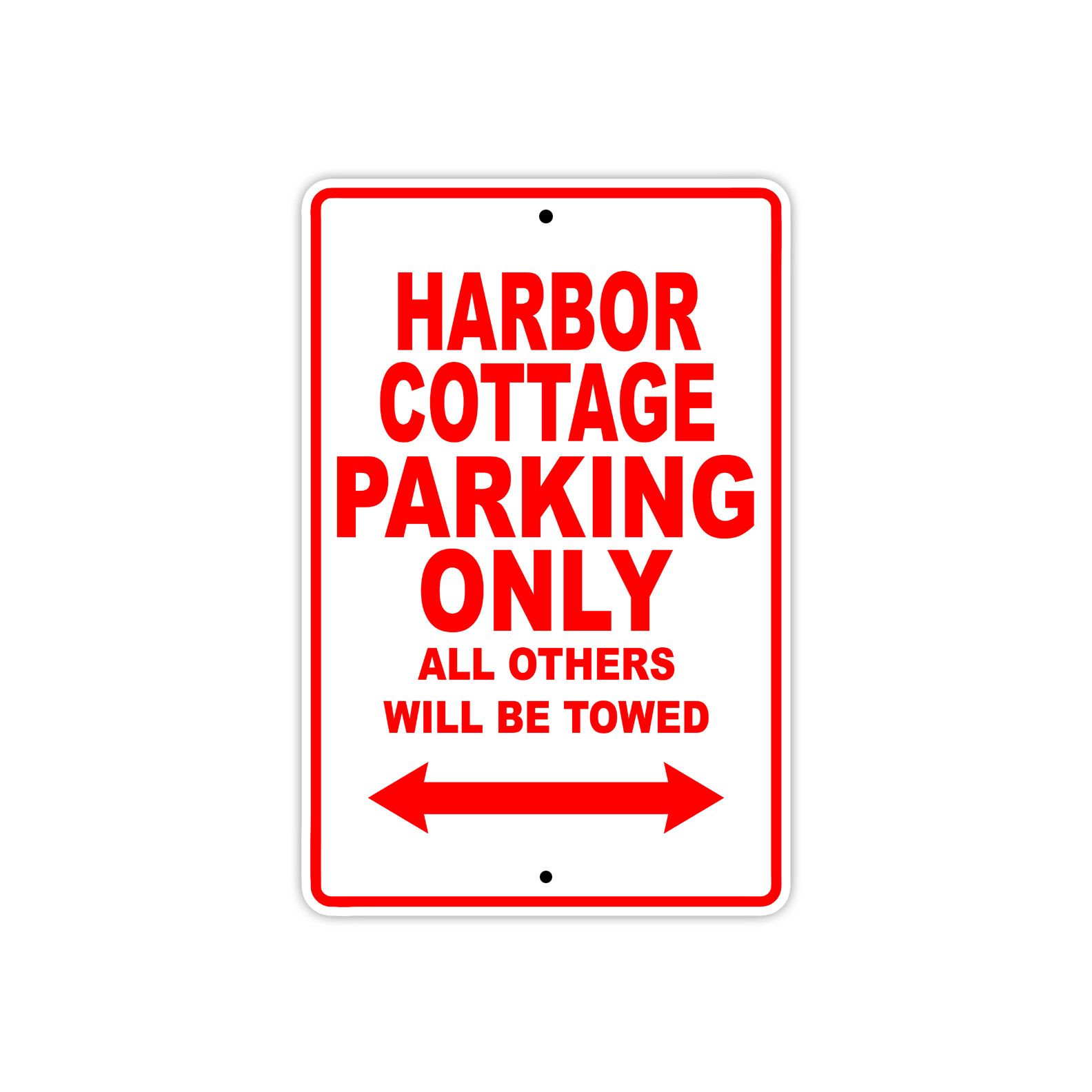 Harbor Cottage Parking Only Boat Ship Decor Novelty Notice Aluminum Metal Sign