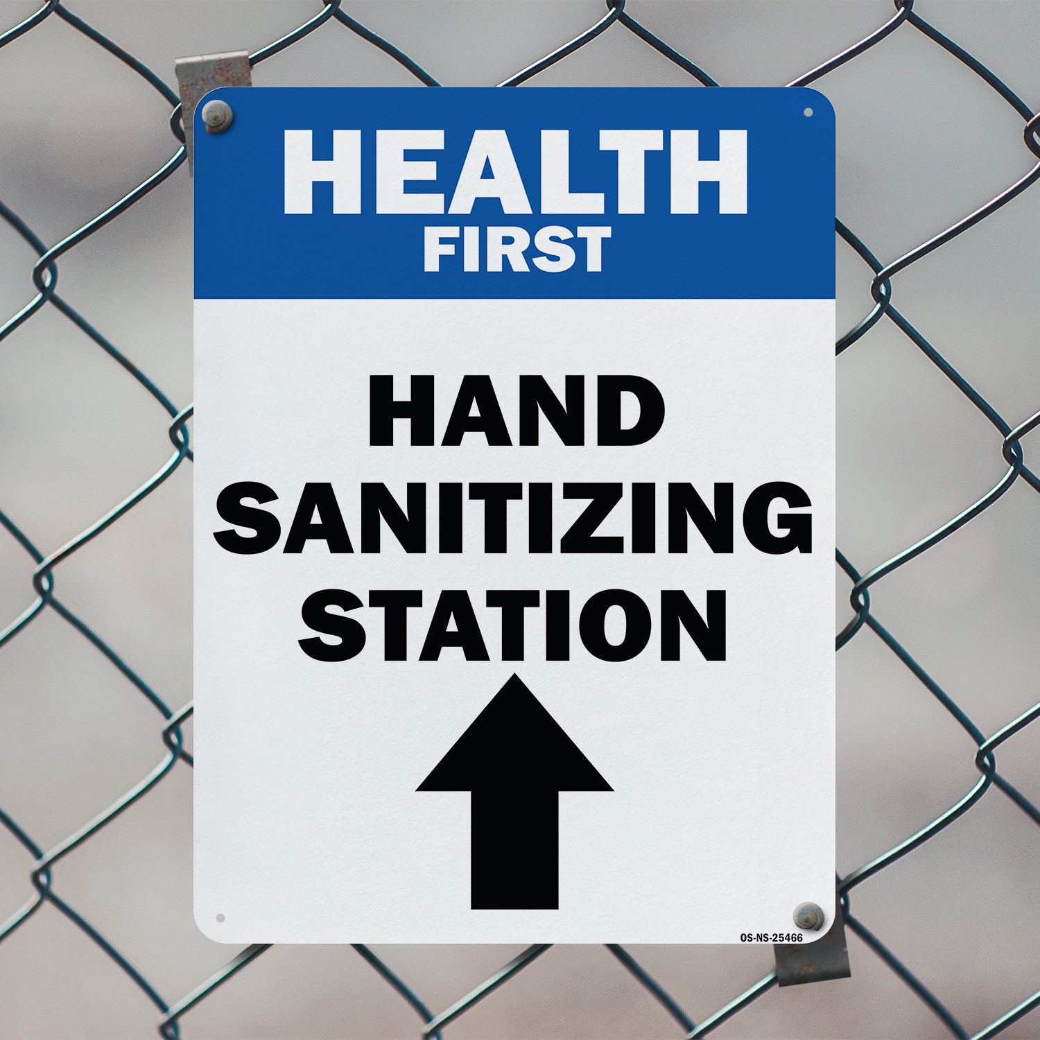 Health First Hand Sanitizing Station Public Safety Sign Or Decal – 5 or 10 Pack