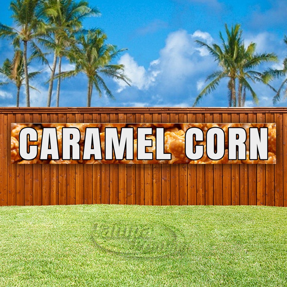 CARAMEL CORN Advertising Snack Food Popcorn Vinyl Banner Flag Sign USA XL02075