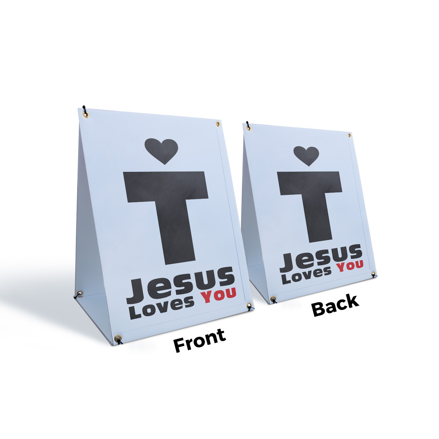 Jesus Loves You A-Frame Sidewalk Sign Christian Faith Inspiration Eye Catching