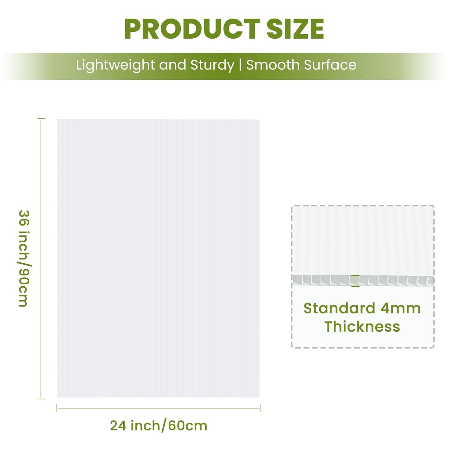 24 x 36 Inches Corrugated Plastic Board, 10 Pcs Poster Boards for Yard Signs,…