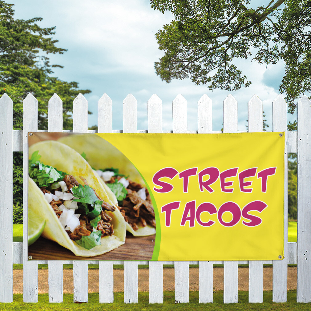 Vinyl Banner Multiple Sizes Street Tacos Outdoor Advertising Printing B Outdoor