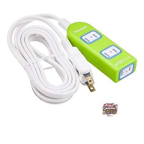 NEW Panasonic The Tap X 3-outlet 2m cord Green WHA2523GKP JP